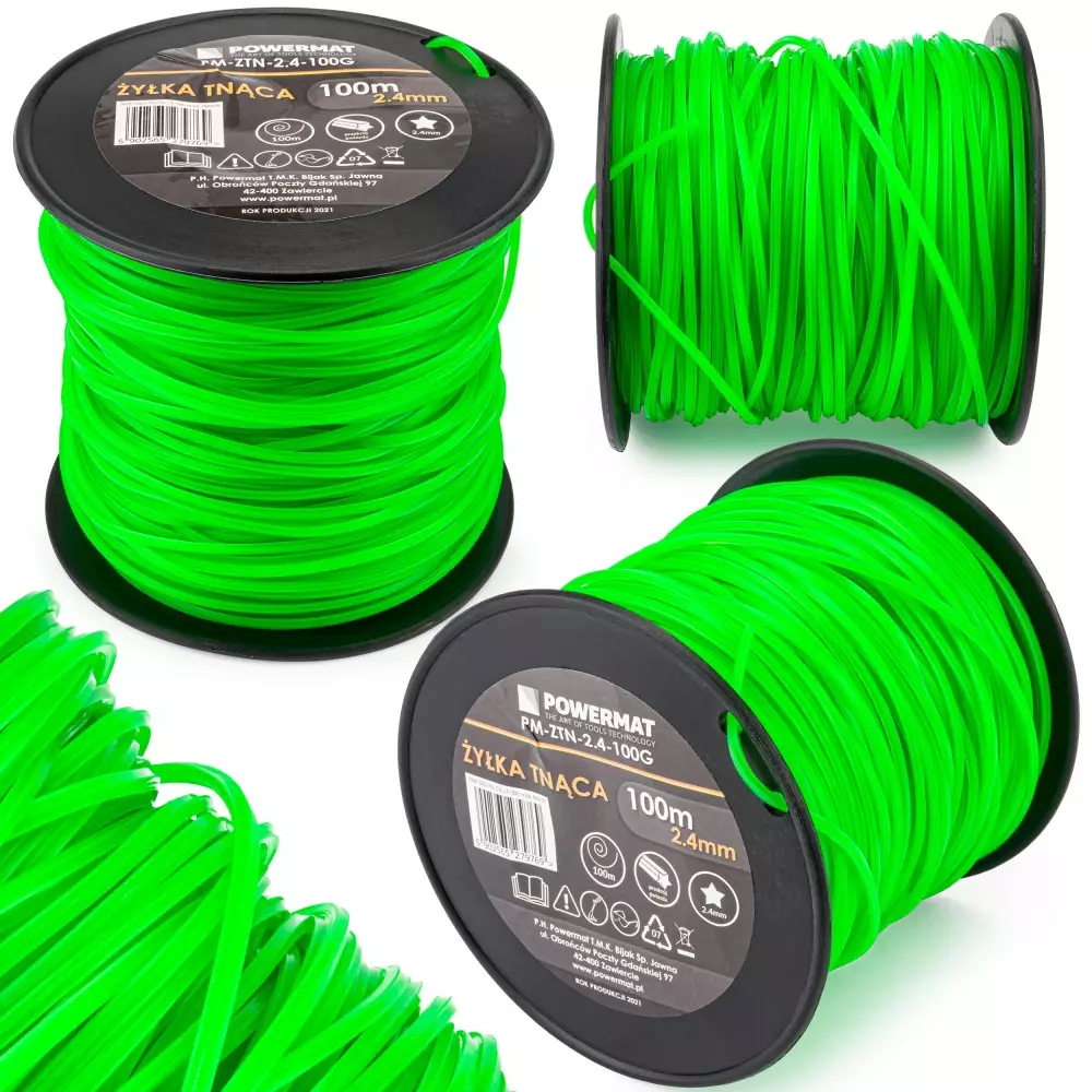 Žacia struna do krovinorezu 2.4mm 100m 5-hranná | PM-ZTN-2.4-100G