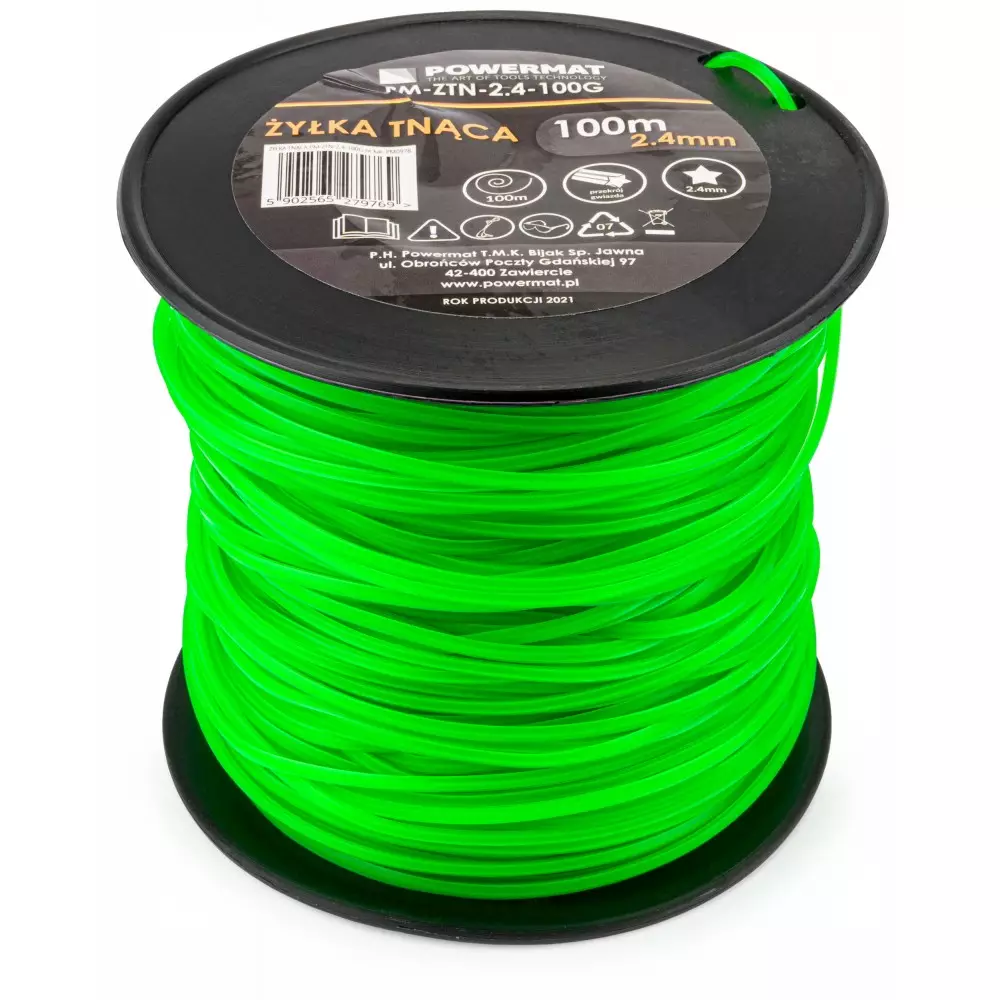 Žacia struna do krovinorezu 2.4mm 100m 5-hranná | PM-ZTN-2.4-100G – Obrázok 2