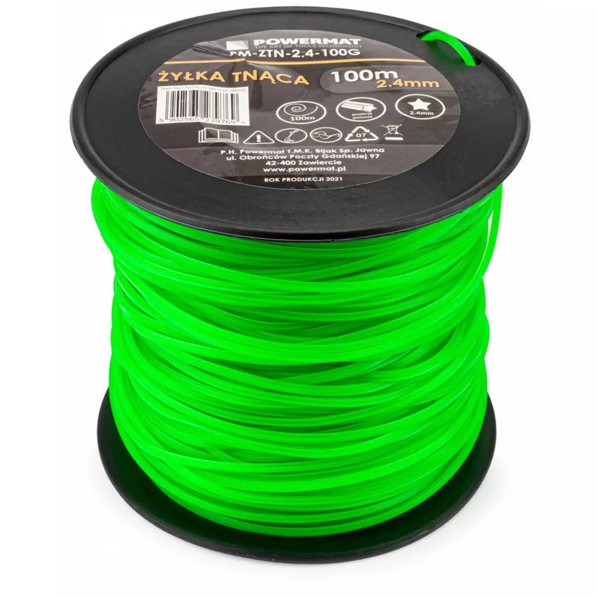 Žacia struna do krovinorezu 2.4mm 100m 5-hranná | PM-ZTN-2.4-100G – Obrázok 4