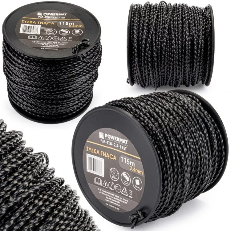 Žacia struna do krovinorezu 2.4mm 115m 4-hranná | PM-ZTN-2.4-115T