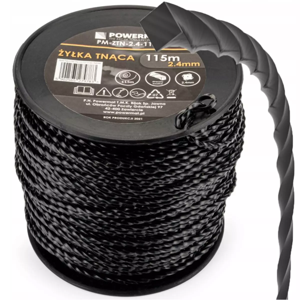Žacia struna do krovinorezu 2.4mm 115m 4-hranná | PM-ZTN-2.4-115T – Obrázok 4