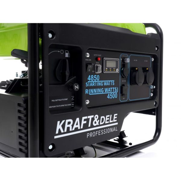 Kraft&Dele Invertorový generátor prúdu elektrocentrála 230V 4850W KD688 – Obrázok 2