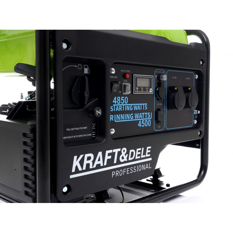 Kraft&Dele Invertorový generátor prúdu elektrocentrála 230V 4850W KD688 – Obrázok 2