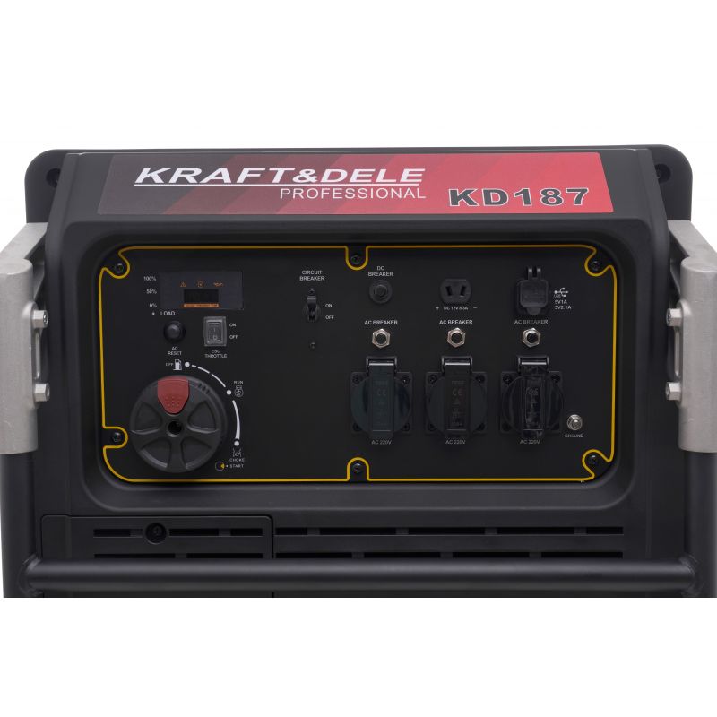 Kraft&Dele Invertorový generátor prúdu elektrocentrála 230V 8000W KD187 – Obrázok 5