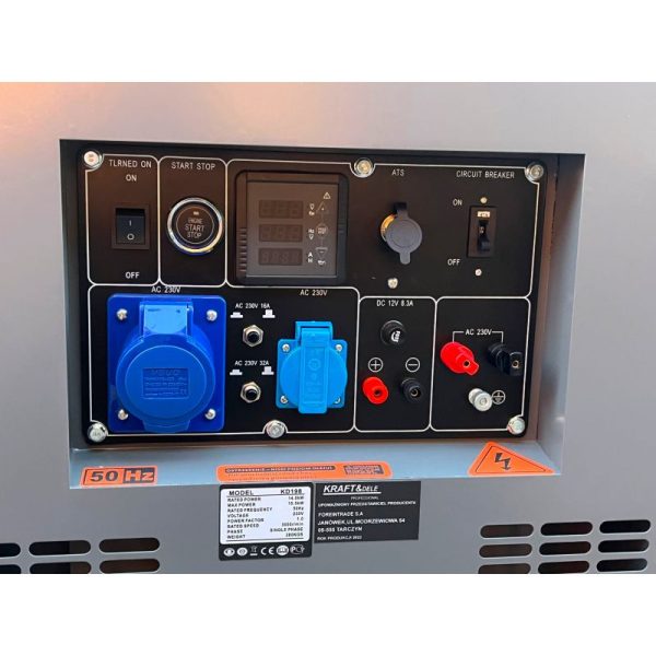 Jednofázová DIESELOVÁ elektrocentrála 12/13kW KD197 – Obrázok 2