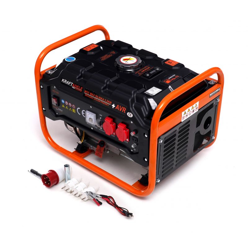 Kraft&Dele Benzínová elektrocentrála generátor prúdu AVR 3500W 230/12V KD160 – Obrázok 7