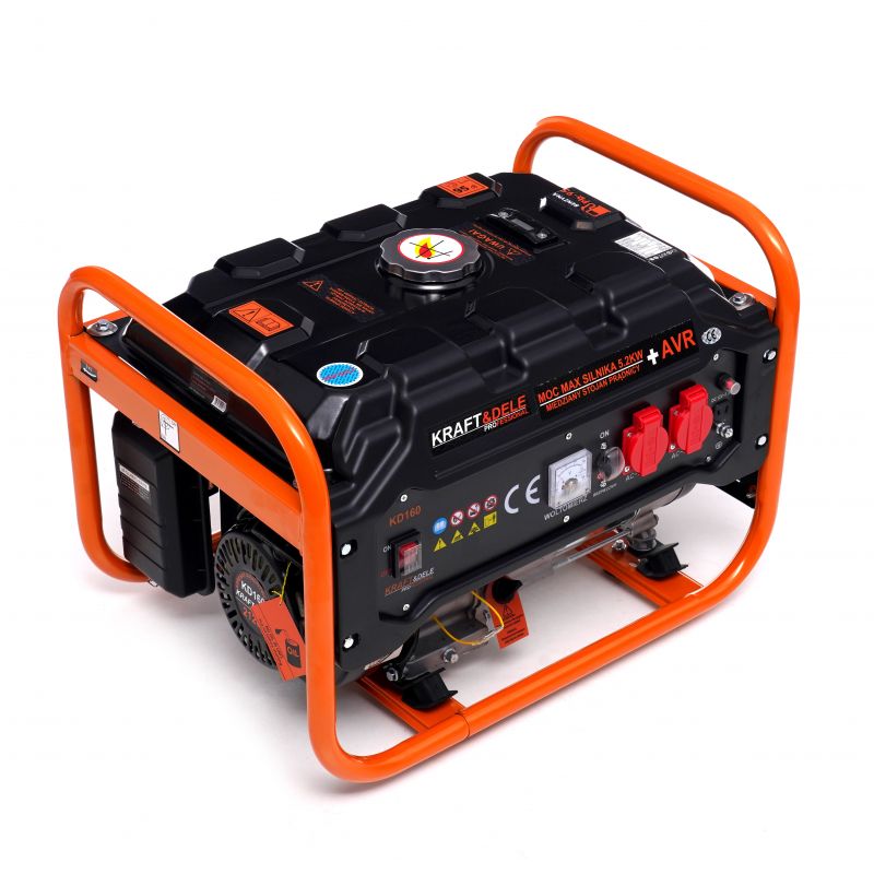 Kraft&Dele Benzínová elektrocentrála generátor prúdu AVR 3500W 230/12V KD160 – Obrázok 4