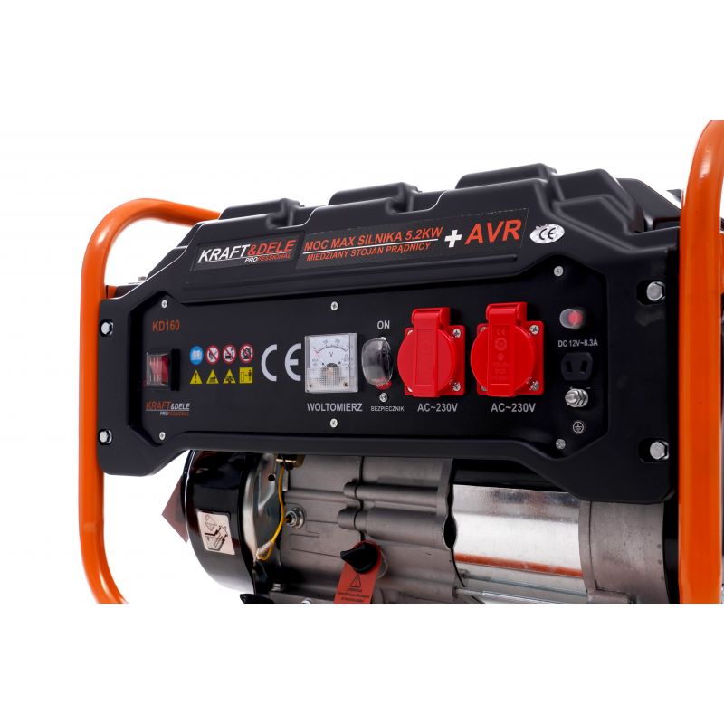 Kraft&Dele Benzínová elektrocentrála generátor prúdu AVR 3500W 230/12V KD160 – Obrázok 3