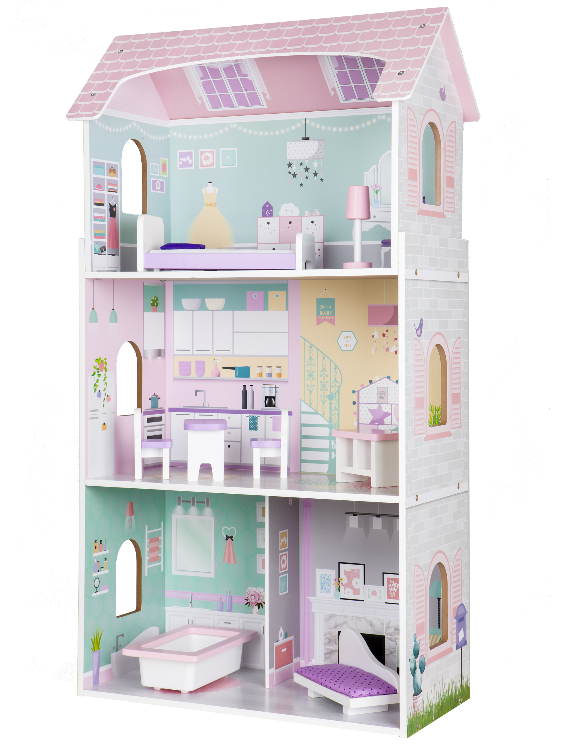 Drevený domček pre bábiky Blueberry Residence Ecotoys