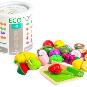 Drevené ovocie na rezanie, 20 kusov ECOTOYS
