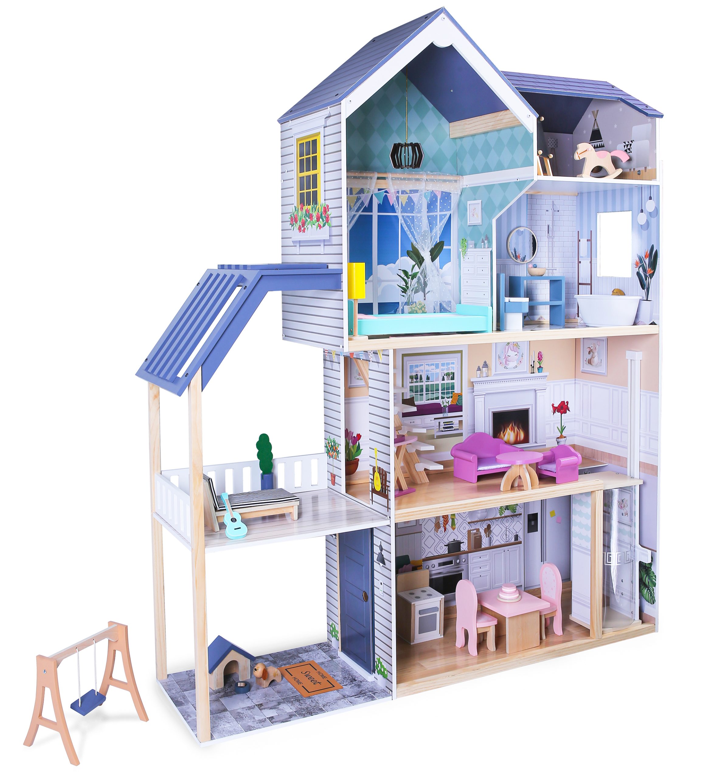 Domček pre bábiky rezidencia XXL Maya 28 el. ECOTOYS