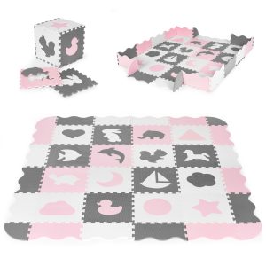 Detská penová hracia puzzle podložka 36ks | zvieratká