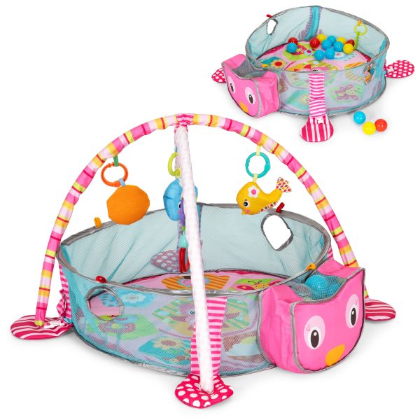Veľká edukačná podložka 3v1 ohrádka 30 loptičiek 0+ ECOTOYS