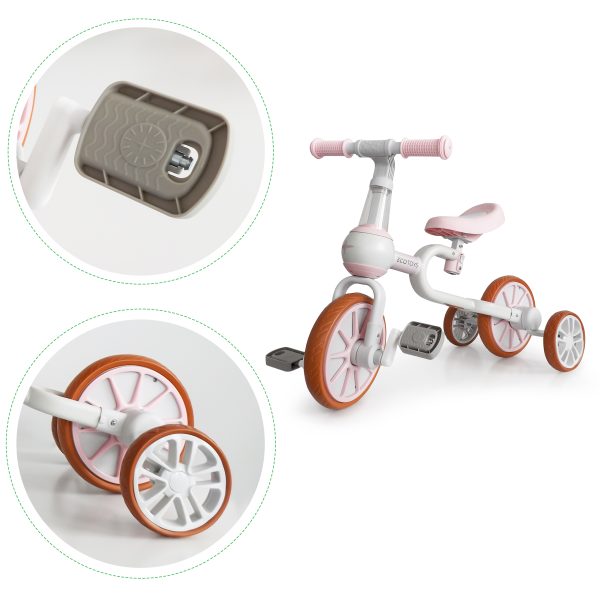 Detské odrážadlo a bicykel 4v1 | ružové – Obrázok 10