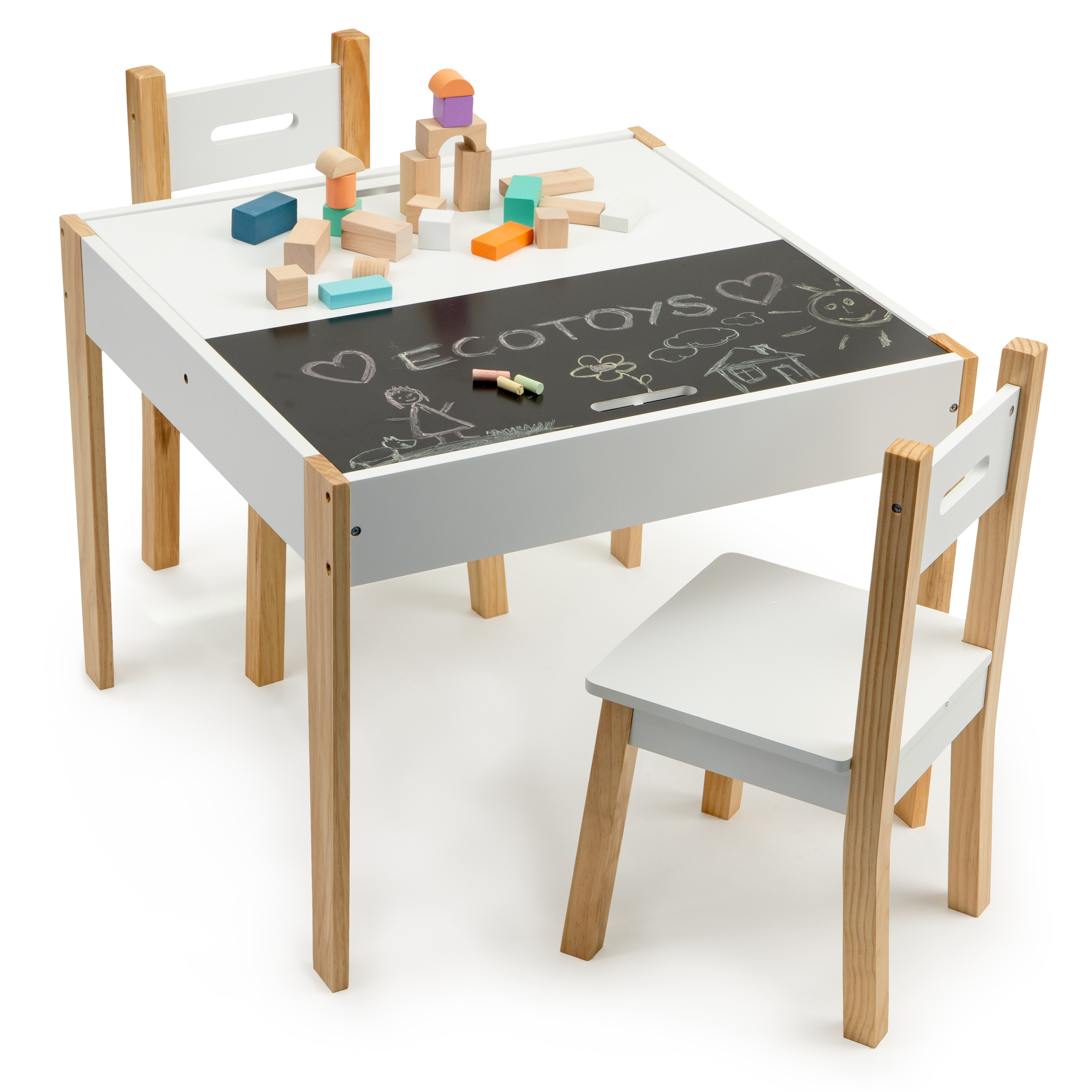 Stôl s dvoma stoličkami set detského nábytku ECOTOYS – Obrázok 10