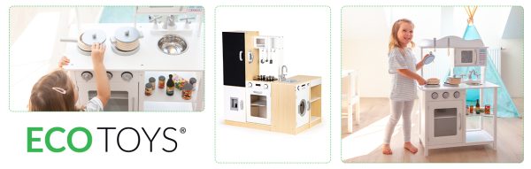 Drevená kuchynka pre deti xxl doska + led ECOTOYS – Obrázok 10