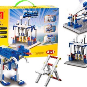 Technické bloky 4 v 1 (motor, katapult, dinosaurus, stolička) nadiaľkové ovládanie