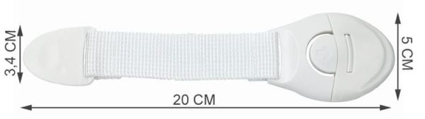 Bezpečnostné - zámok na skrine 10 ks. Biely – Obrázok 4