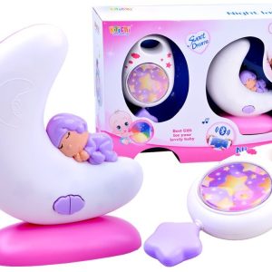 Hudobná skrinka 2 v 1 so sadou Bluetooth - nočné svetlo do postieľky