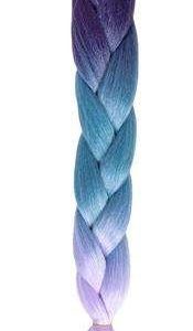 Syntetické vrkôčiky na vlasy ombre blue/fio W10342