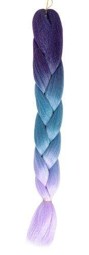 Syntetické vrkôčiky na vlasy ombre blue/fio W10342