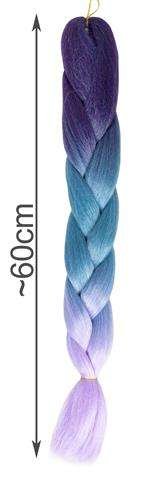 Syntetické vrkôčiky na vlasy ombre blue/fio W10342 – Obrázok 3