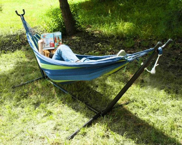 Záhradná hojdacia sieť 200x150 cm s rámom – Obrázok 13