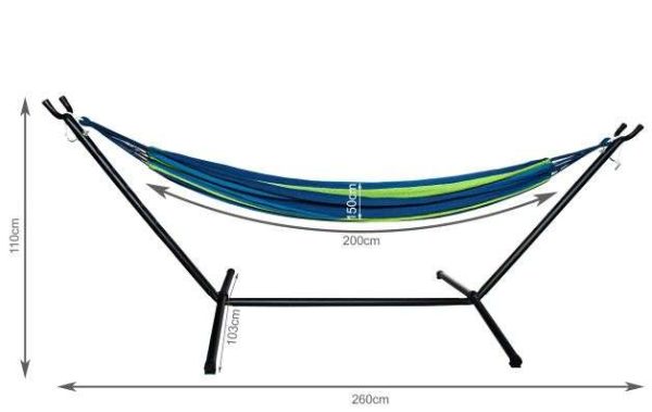 Záhradná hojdacia sieť 200x150 cm s rámom – Obrázok 11