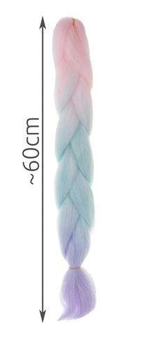 Ombré vrkôčiky zo syntetických vlasov ružová/ni/f W10341 – Obrázok 5