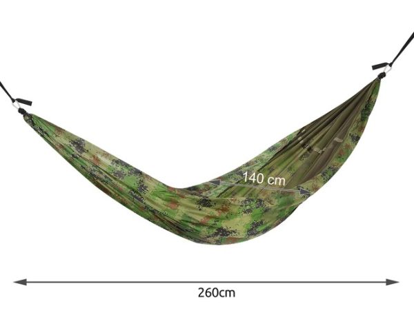Turistická hojdacia sieť Santiago Army 260x140cm Sieť – Obrázok 6