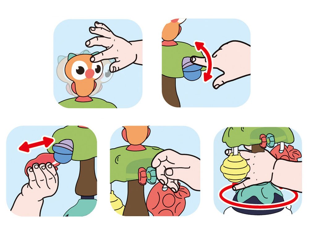 Magická hrkálka s prísavkou na detskú stoličku SOVA – Obrázok 5