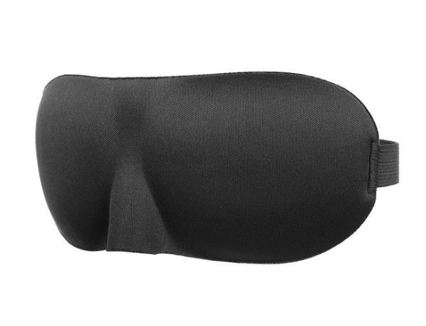 Maska na spanie 3D + špunty do uší čierna – Obrázok 3