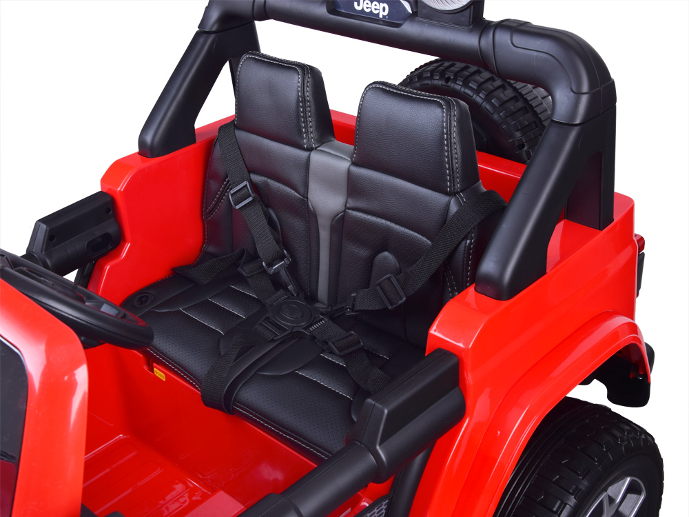 Detské elektrické autíčko Jeep Wrangler Rubicon 4x4 červená – Obrázok 6