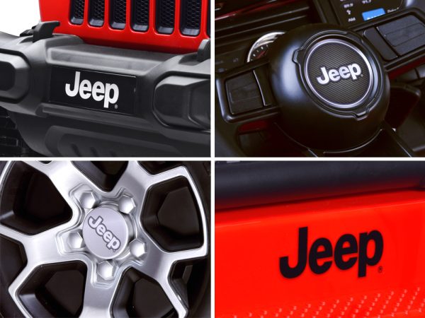 Detské elektrické autíčko Jeep Wrangler Rubicon 4x4 červená – Obrázok 7