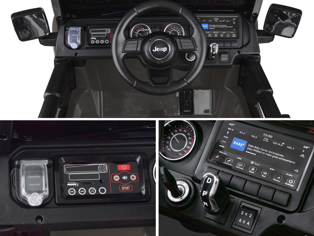 Joko PA0223 BI elektrické autíčko Jeep Wrangler Rubicon 4x4 čierne – Obrázok 8