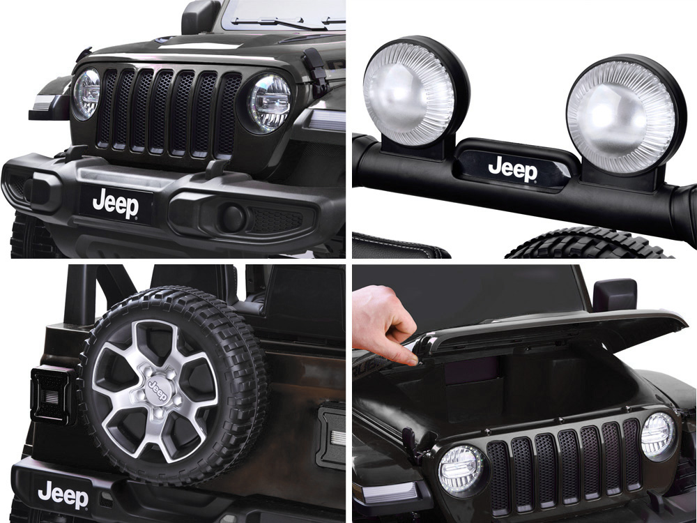 Joko PA0223 BI elektrické autíčko Jeep Wrangler Rubicon 4x4 čierne – Obrázok 9