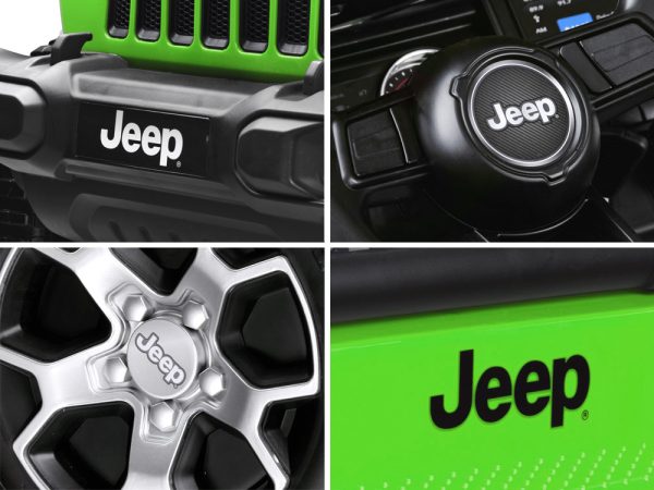 Detské elektrické autíčko Jeep Wrangler Rubicon 4×4 zelené – Obrázok 10