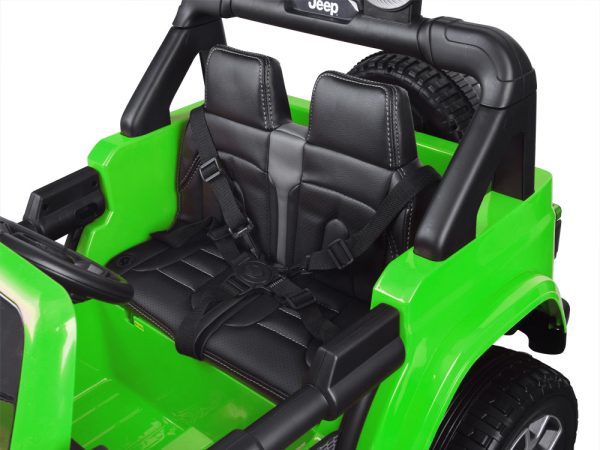 Detské elektrické autíčko Jeep Wrangler Rubicon 4×4 zelené – Obrázok 5