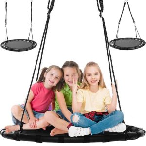 Hojdačka kruh 100 cm čierna