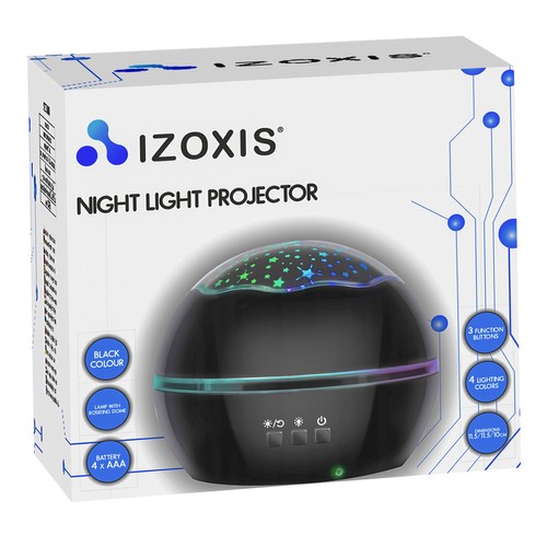 Nočná lampa s projektorom - čierna LP16857 – Obrázok 13