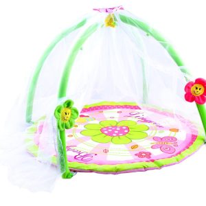 Kvetinová podložka s moskytiérou pre bábätká