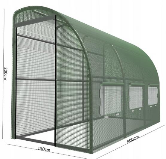 Záhradný Fóliovník 4×1,5x2m S UV Filtrom – Obrázok 4