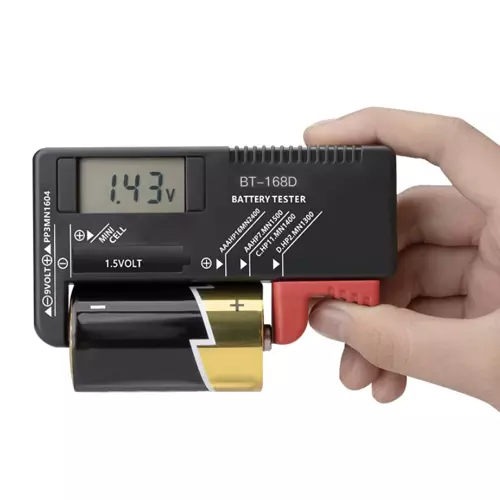 Bigstren 19898 Tester batérií digitálny BT-168D, R3, R6, R20, R14, 9V – Obrázok 5