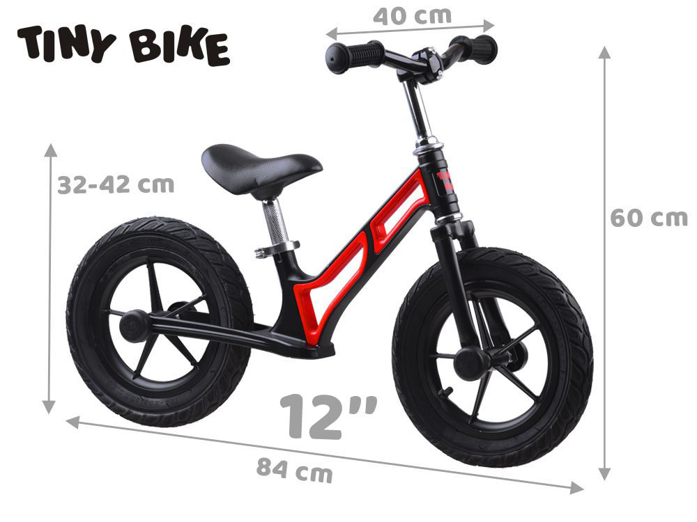 Balančný bicykel Tiny Bike, gumené kolesá, 12 palcovými nafukovacími kolesami SP0662 – Obrázok 3