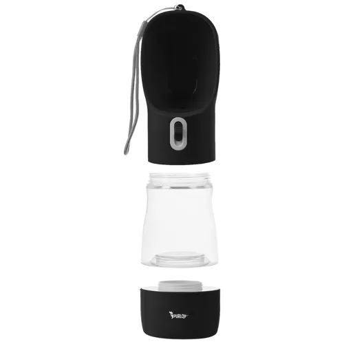 Purlov 21033 Fľaša pre psov 2v1 300 ml čierna – Obrázok 7