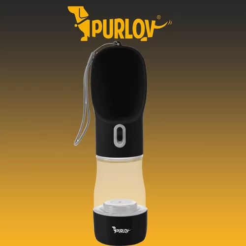Purlov 21033 Fľaša pre psov 2v1 300 ml čierna – Obrázok 9