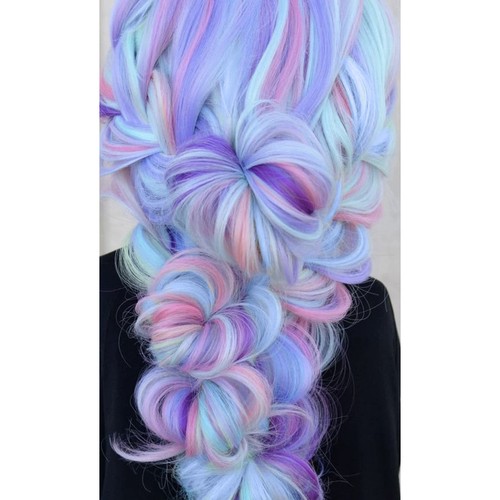 Syntetické vlasy ombre blue/fiol Soulima 21366 – Obrázok 9