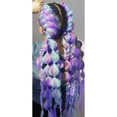 Syntetické vlasy ombre blue/fiol Soulima 21366 – Obrázok 7
