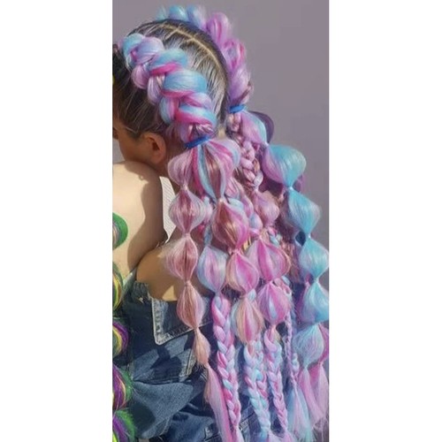 Syntetické vlasy ombre blue/fiol Soulima 21366 – Obrázok 8