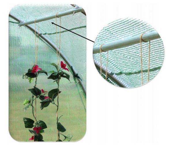Záhradný Fóliovník 4×2,5x2m S UV Filtrom (Zelený) – Obrázok 7